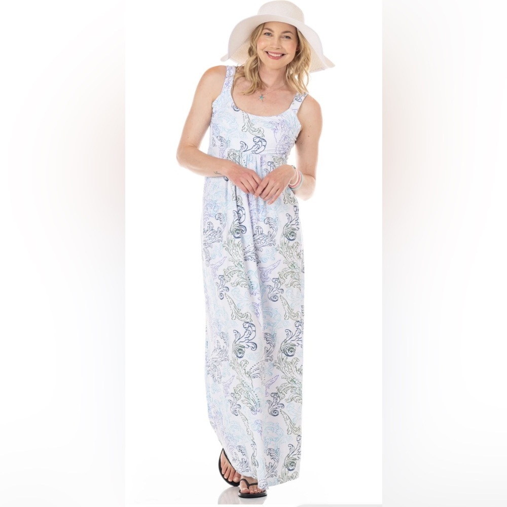 Fresh Produce Waverly Swirl Malibu Maxi Dress. Size Small.
